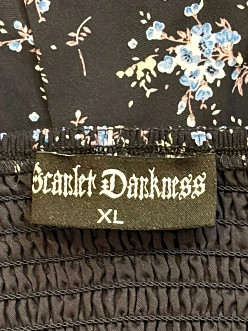 Scarlet Darkness Nightfall Floral Victorian Ruffle Maxi Dress XL - Picture 11 of 12